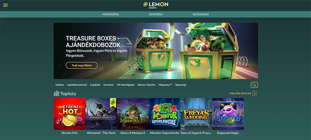 Lemon kaszinó honlapja